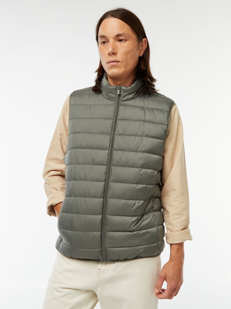 Anorak impermeable sin mangas liso Verde - Kiabi