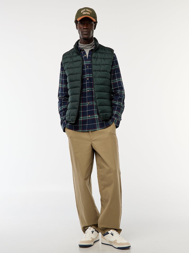 Anorak impermeable sin mangas liso Verde - Kiabi