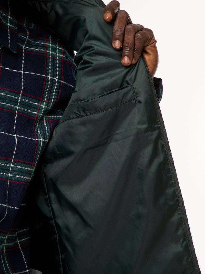 Anorak impermeable sin mangas liso Verde - Kiabi