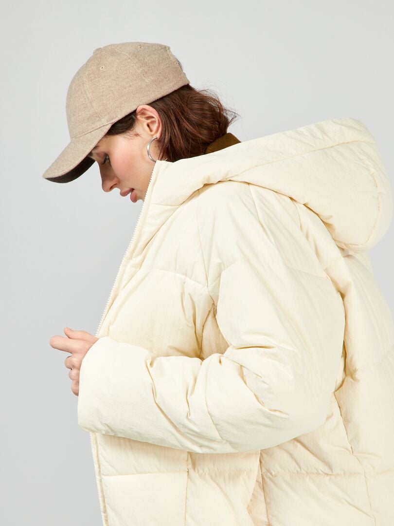 Anorak Largo Acolchado Beige Kiabi