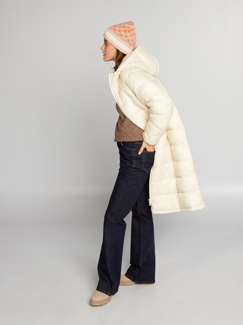Anorak largo acolchado BEIGE - Kiabi