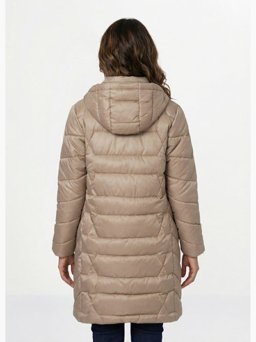 Anorak largo acolchado con capucha - Afibel - Kiabi