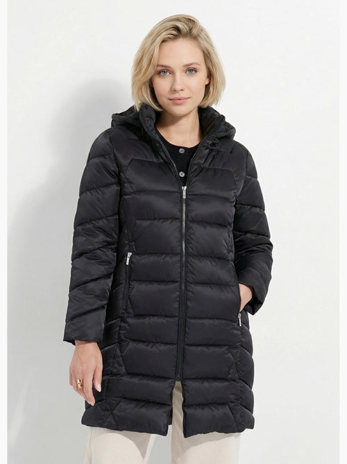Anorak largo acolchado con capucha - Afibel - Kiabi