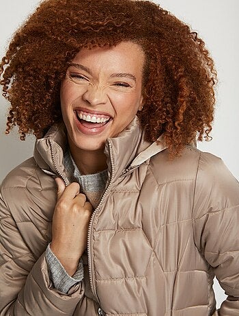 Anorak largo acolchado con capucha - Afibel