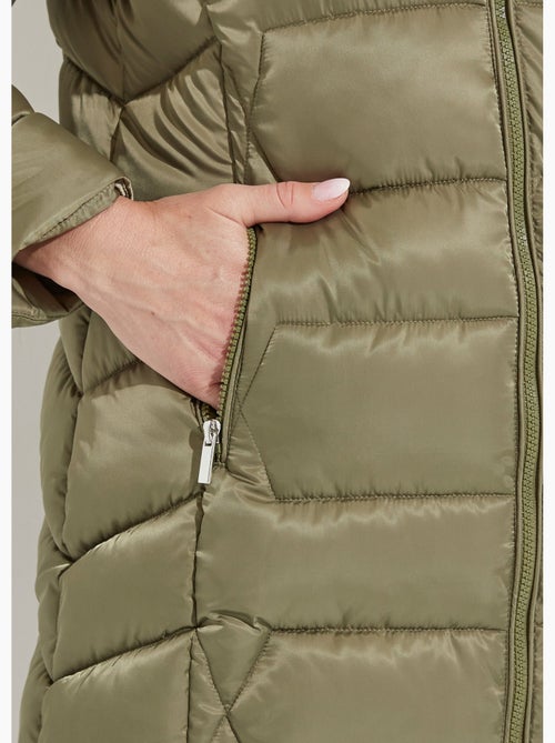 Anorak largo acolchado con capucha - Afibel - Kiabi