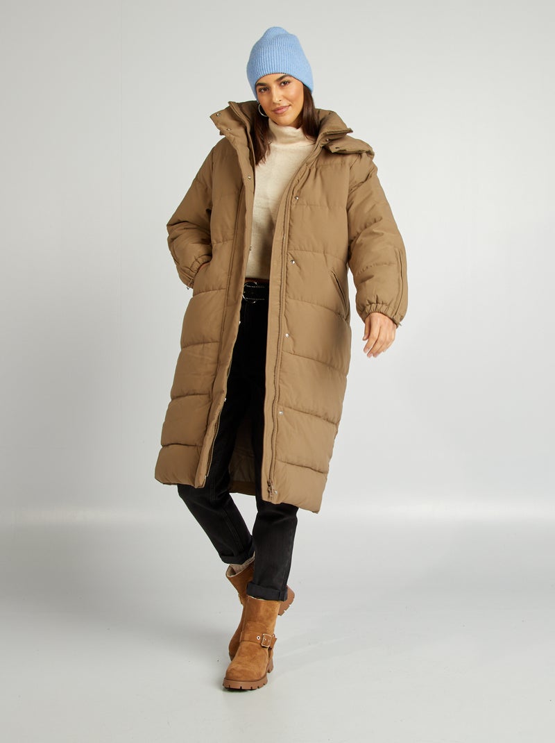 Anorak largo acolchado 'JDY' BEIGE - Kiabi