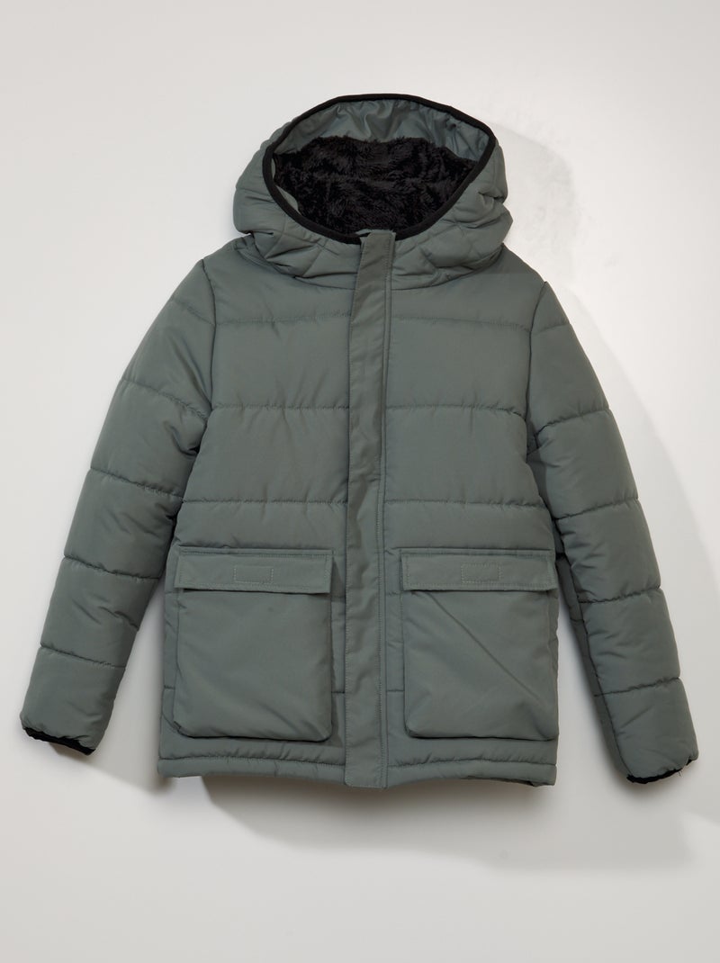 Anorak largo acolchado VERDE - Kiabi