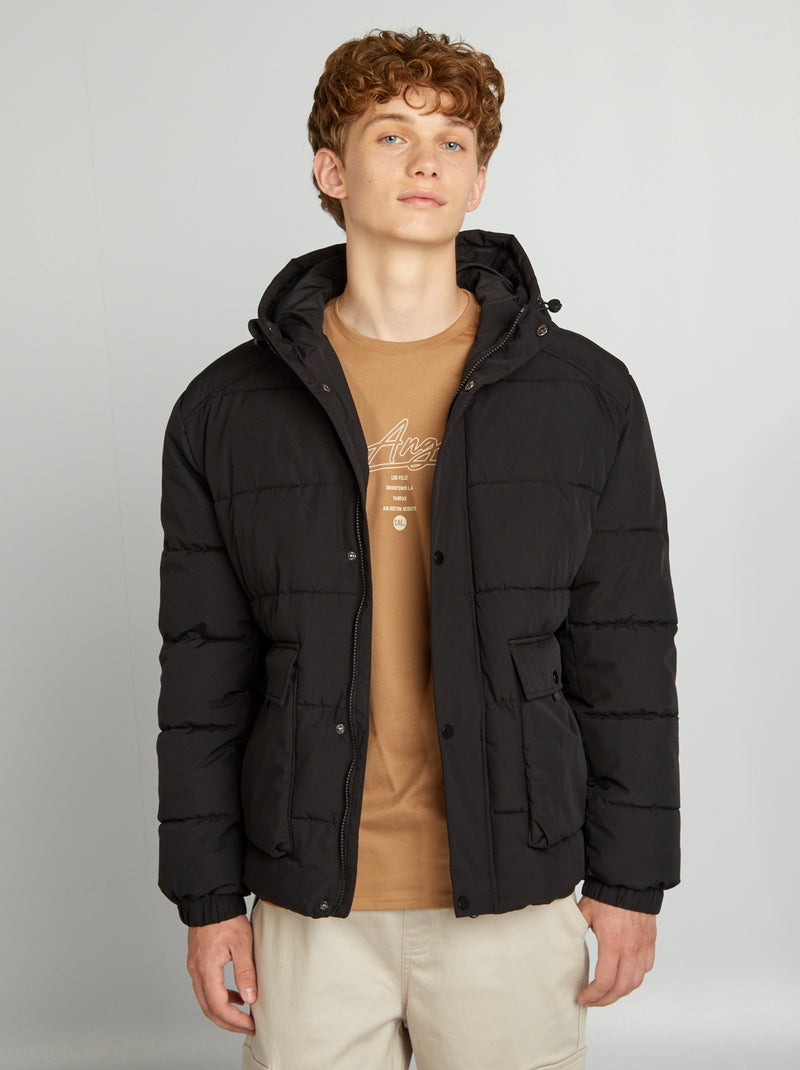 Anorak largo impermeable negro - Kiabi