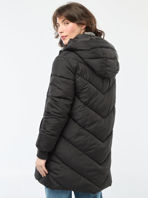 Anorak largo liso con capucha 'JDY' - Kiabi