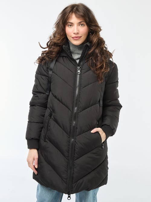 Anorak largo liso con capucha 'JDY' - Kiabi