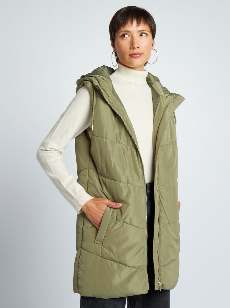 Anorak largo sin mangas KAKI - Kiabi