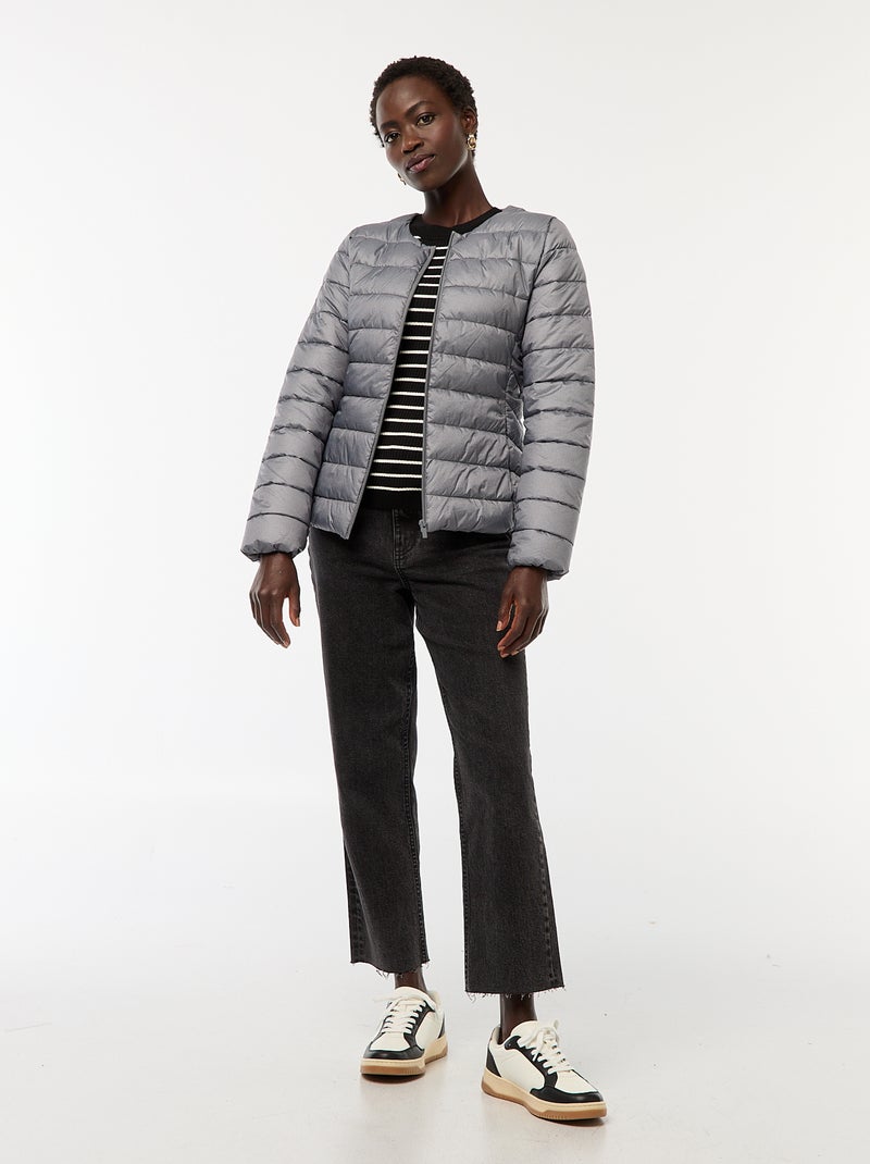 Anorak ligero acolchado e impermeable Gris - Kiabi