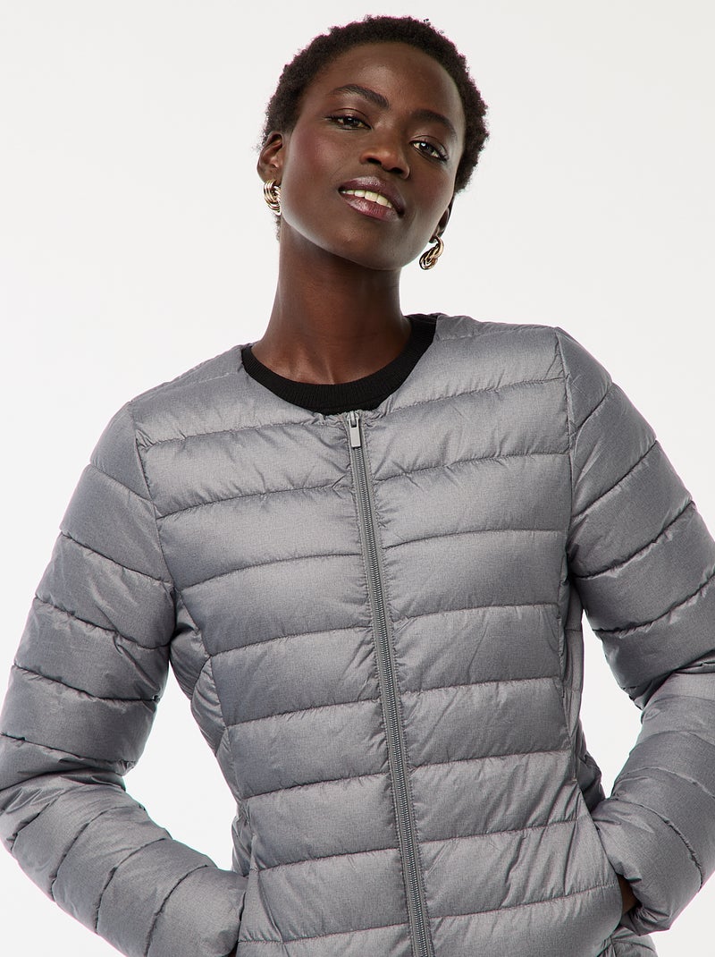 Anorak ligero acolchado e impermeable Gris - Kiabi