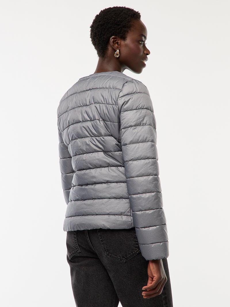 Anorak ligero acolchado e impermeable Gris - Kiabi