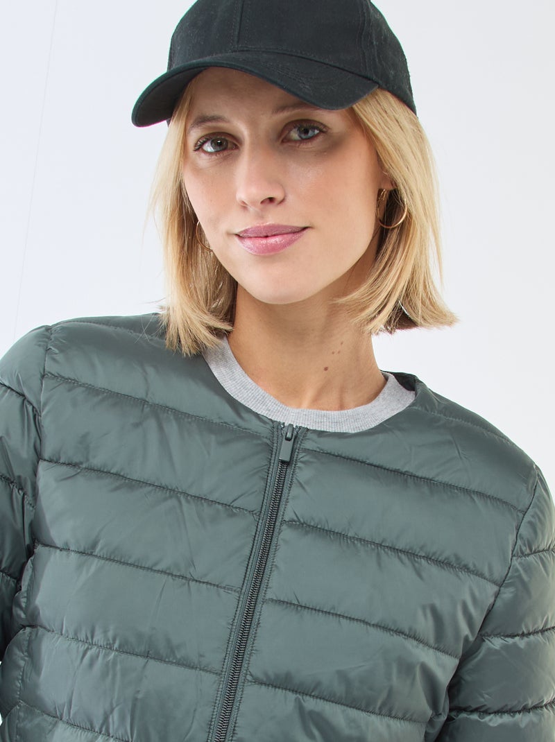 Anorak ligero acolchado e impermeable Kaki - Kiabi
