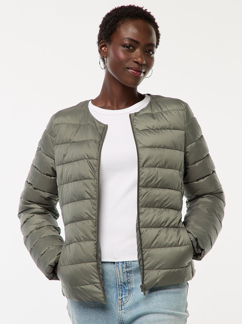 Anorak ligero acolchado e impermeable Verde - Kiabi