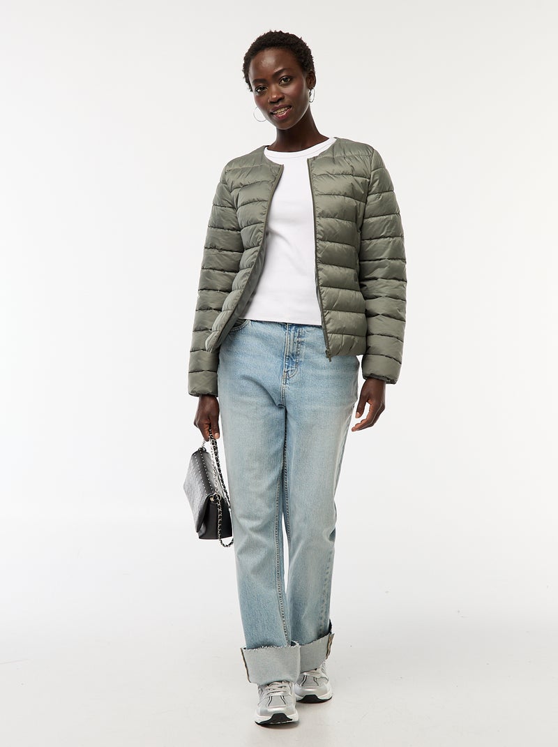 Anorak ligero acolchado e impermeable Verde - Kiabi