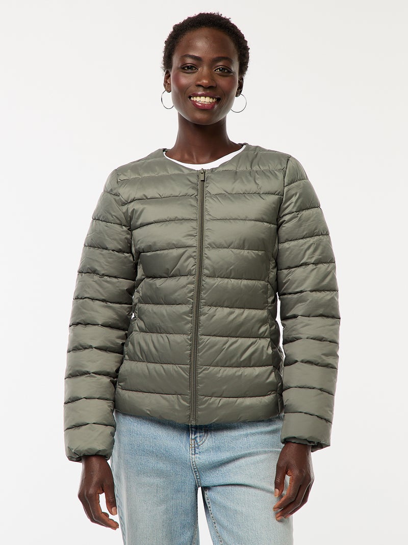 Anorak ligero acolchado e impermeable Verde - Kiabi