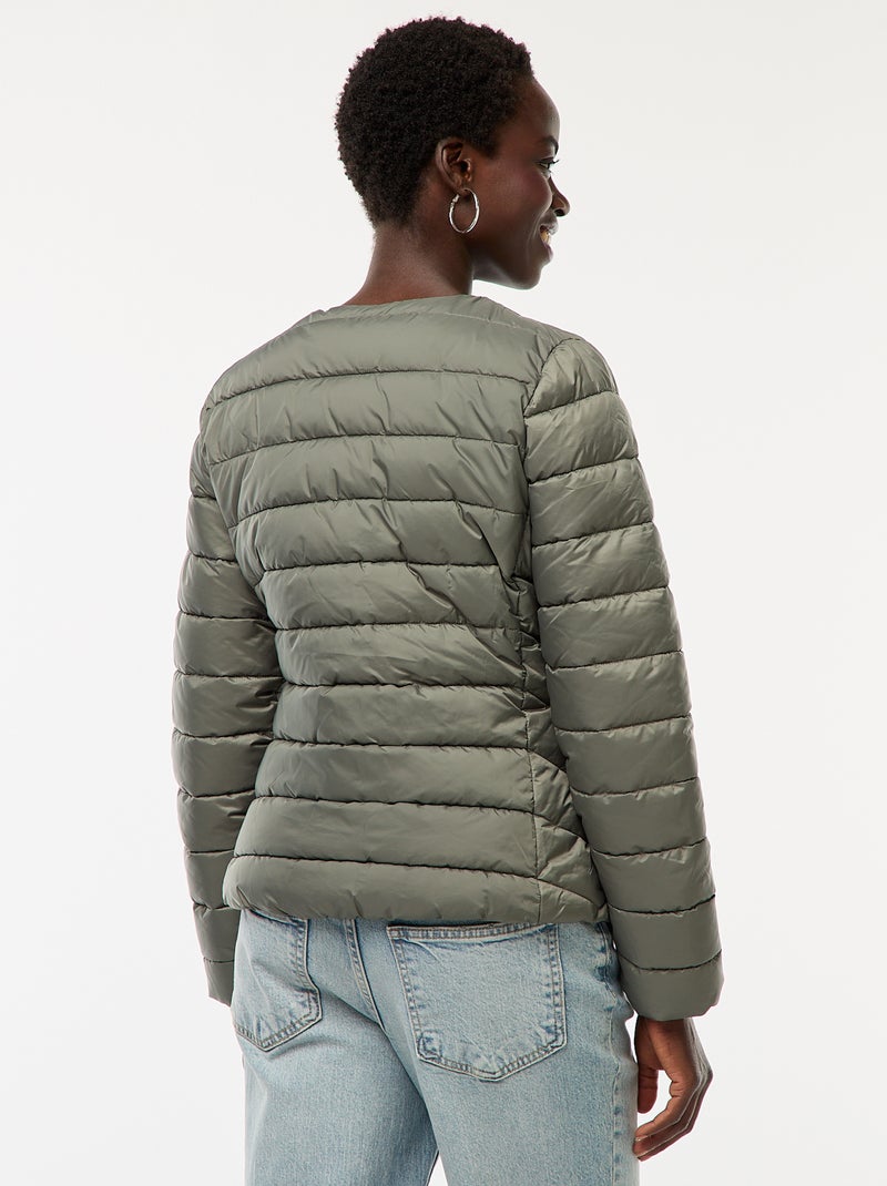 Anorak ligero acolchado e impermeable Verde - Kiabi