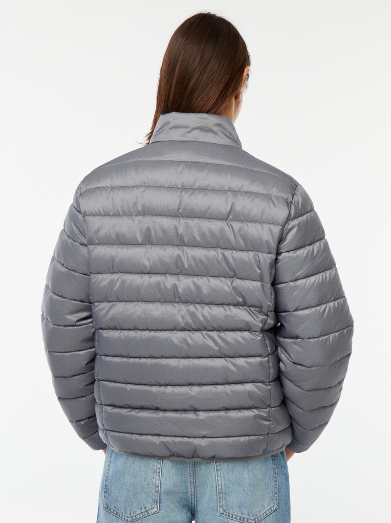 Anorak ligero acolchado liso Gris - Kiabi