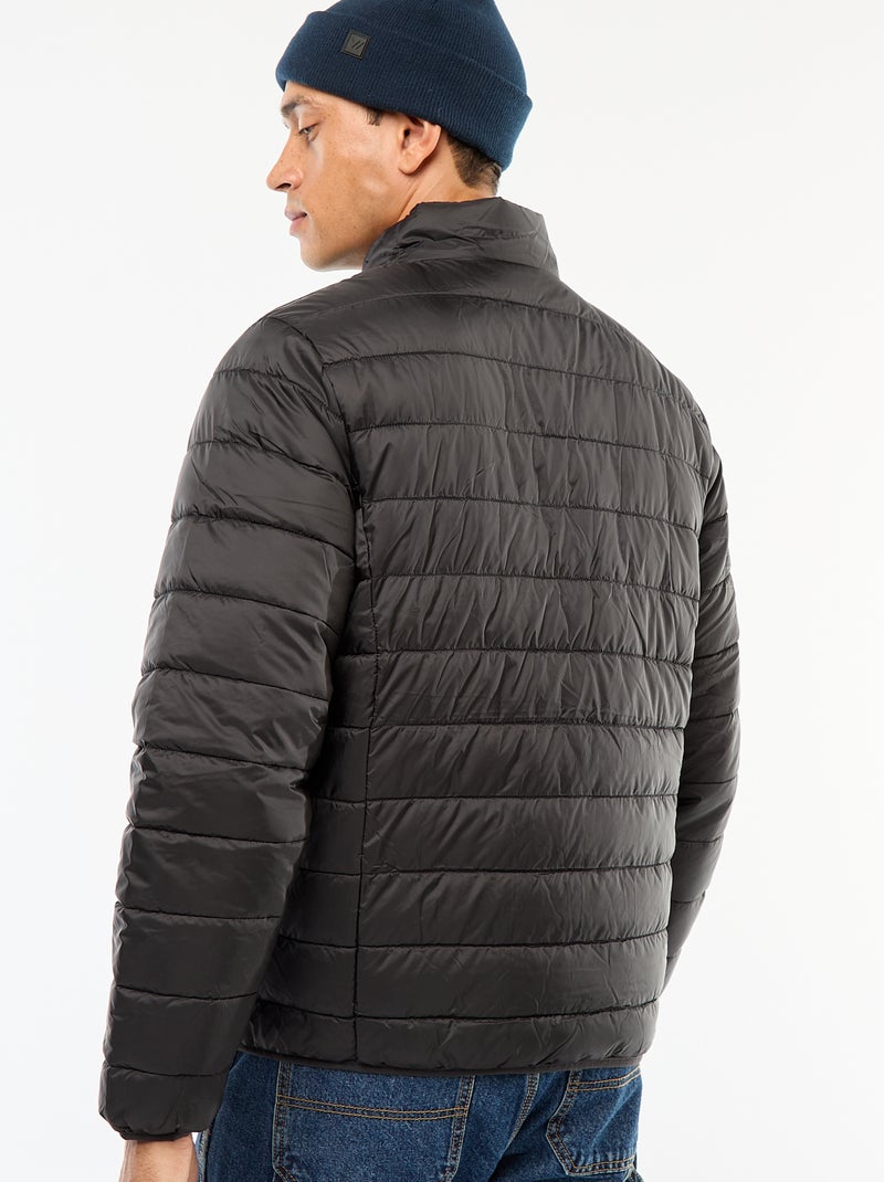 Anorak ligero acolchado liso negro - Kiabi