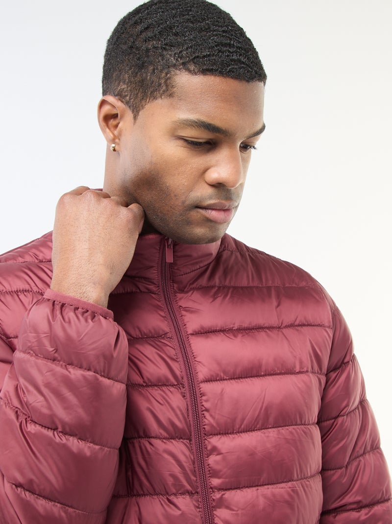 Anorak ligero acolchado liso Rojo - Kiabi