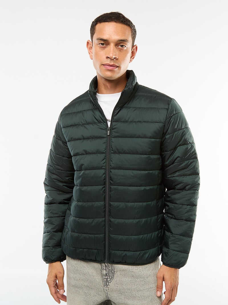 Anorak ligero acolchado liso Verde - Kiabi