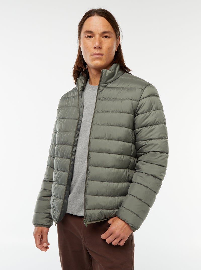Anorak ligero acolchado liso Verde - Kiabi