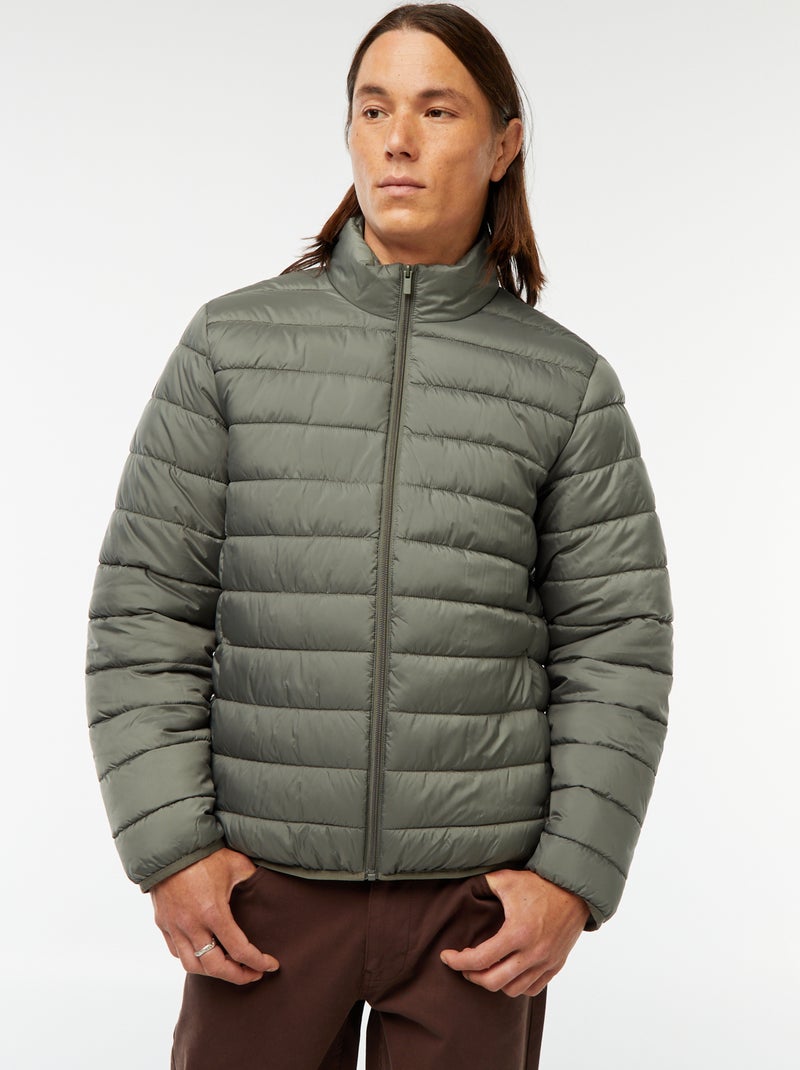 Anorak ligero acolchado liso Verde - Kiabi