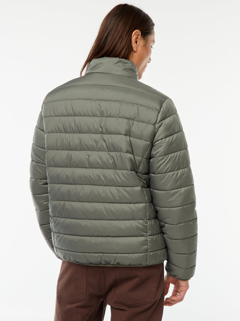 Anorak ligero acolchado liso Verde - Kiabi