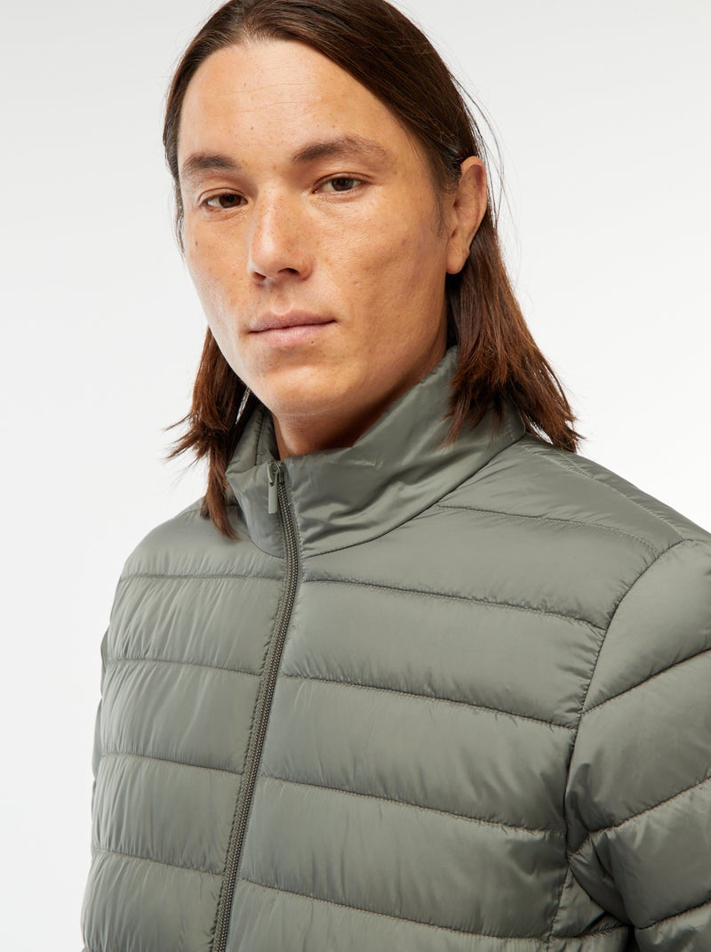 Anorak ligero acolchado liso Verde - Kiabi