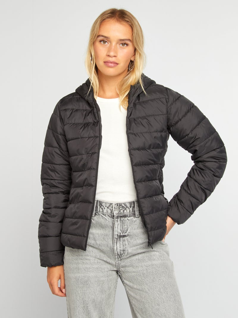 Anorak ligero acolchado negro - Kiabi