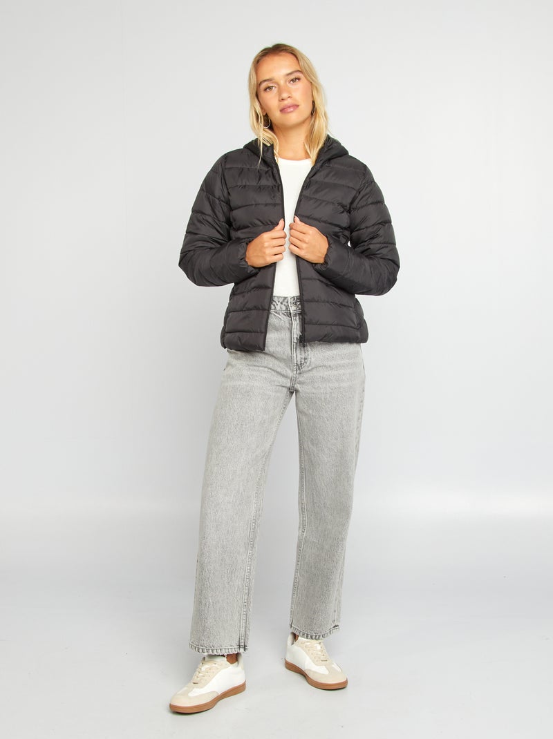 Anorak ligero acolchado negro - Kiabi