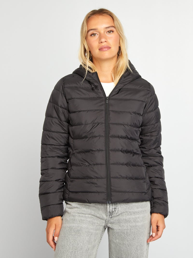Anorak ligero acolchado negro - Kiabi