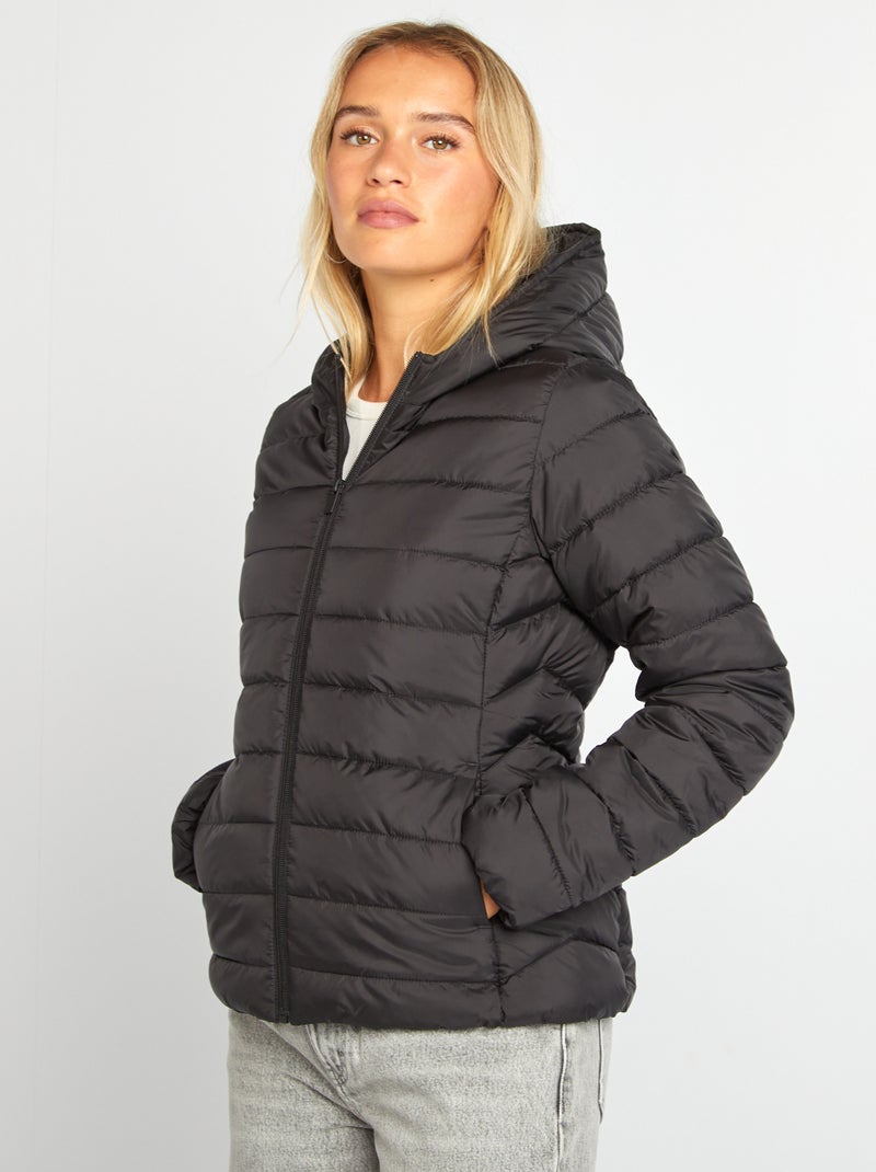 Anorak ligero acolchado negro - Kiabi