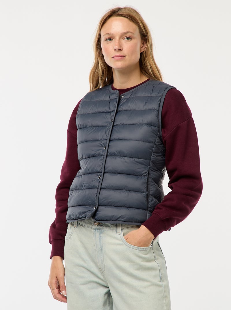 Anorak ligero acolchado sin mangas Azul - Kiabi