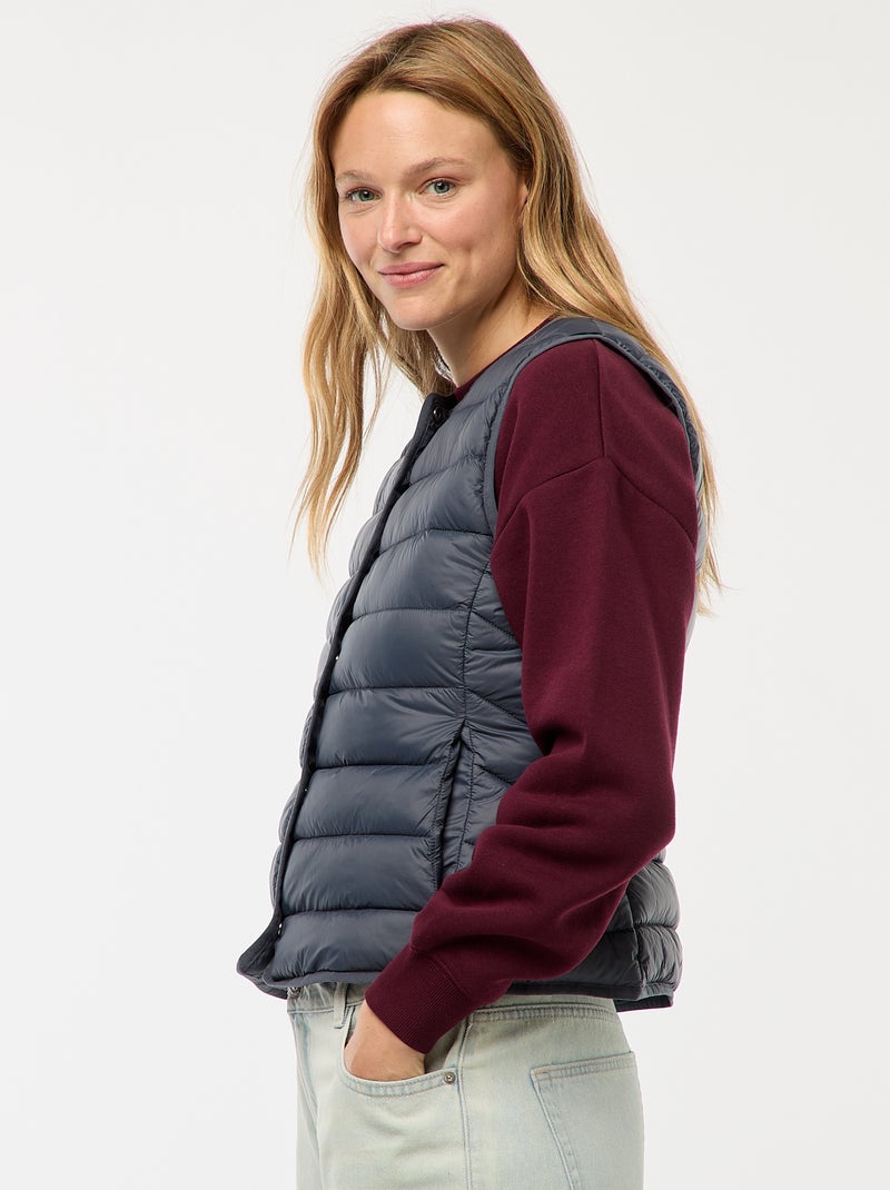 Anorak ligero acolchado sin mangas Azul - Kiabi