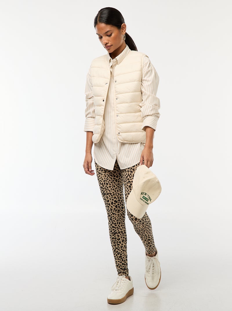 Anorak ligero acolchado sin mangas Blanco - Kiabi