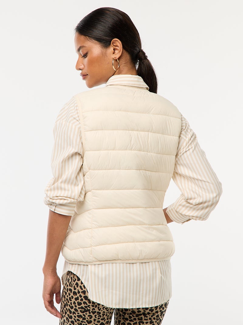 Anorak ligero acolchado sin mangas Blanco - Kiabi