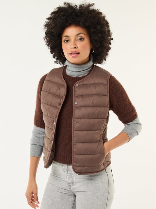 Anorak ligero acolchado sin mangas - Kiabi