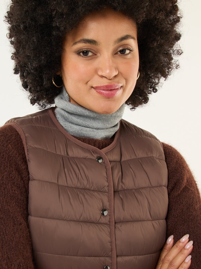 Anorak ligero acolchado sin mangas Marron - Kiabi