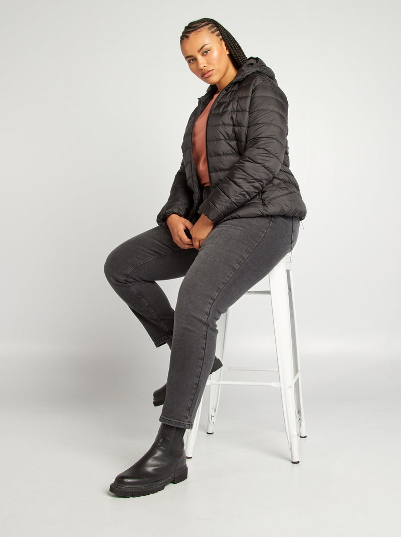 Anorak ligero con capucha negro - Kiabi