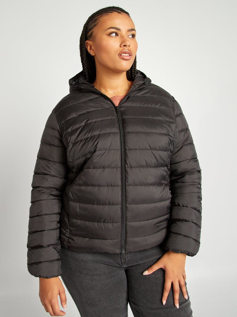 Anorak ligero con capucha negro - Kiabi