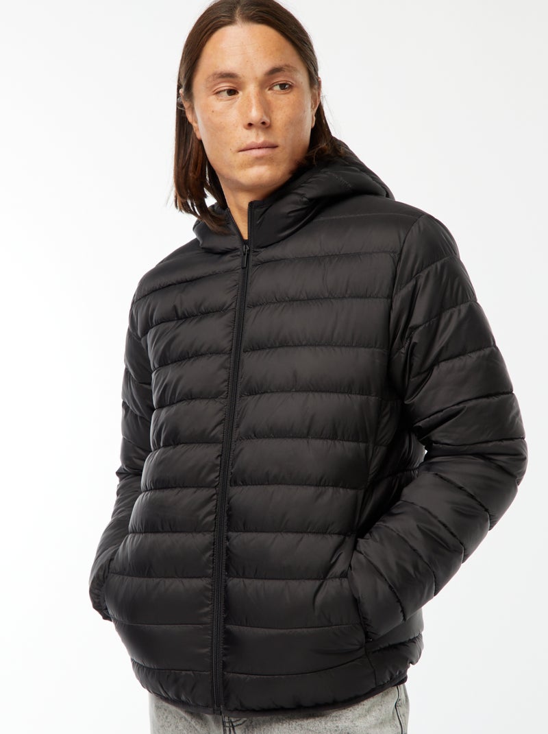 Anorak ligero con capucha negro - Kiabi