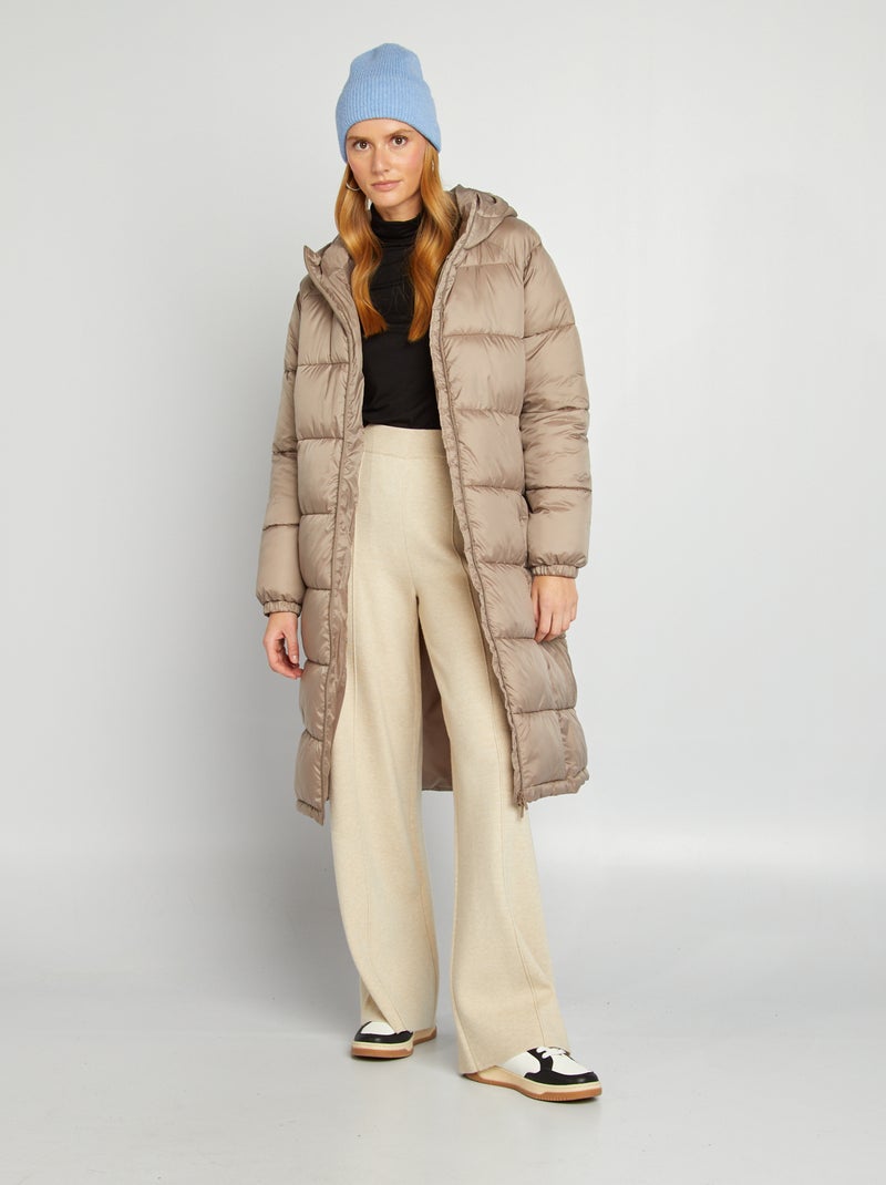 Anorak ligero largo BEIGE - Kiabi