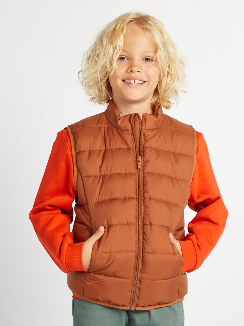 Anorak ligero sin mangas MARRON - Kiabi