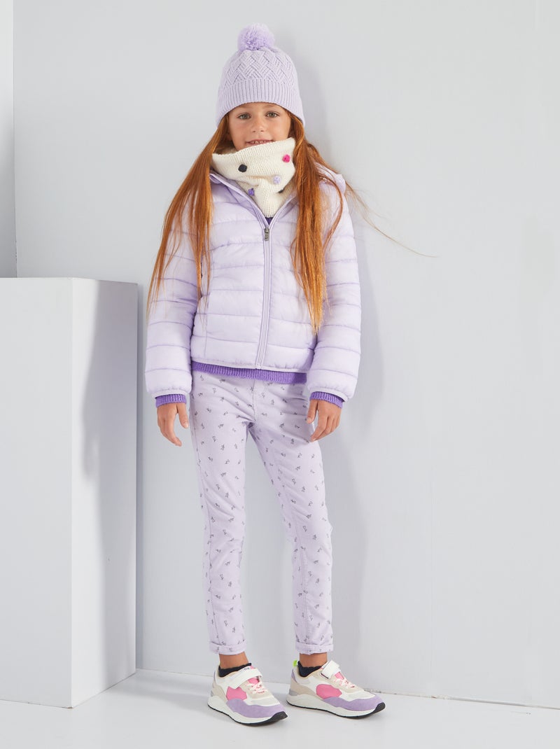 Anorak liso acolchado malva lilas - Kiabi