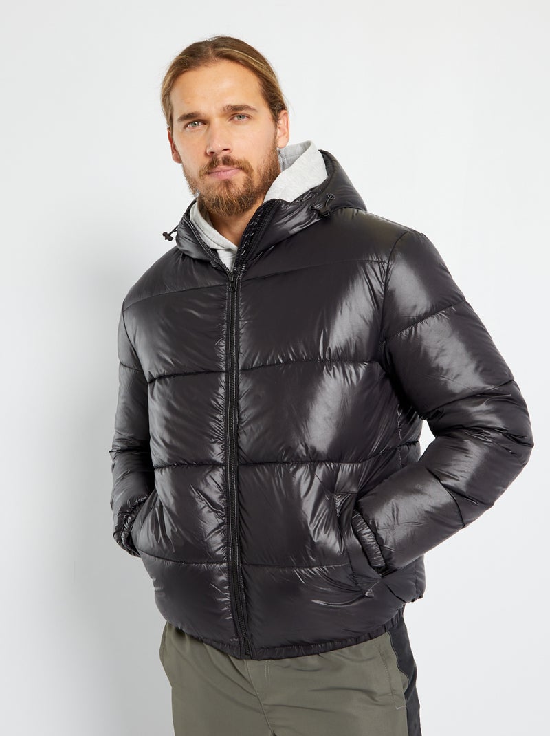 Anorak liso acolchado Negro - Kiabi