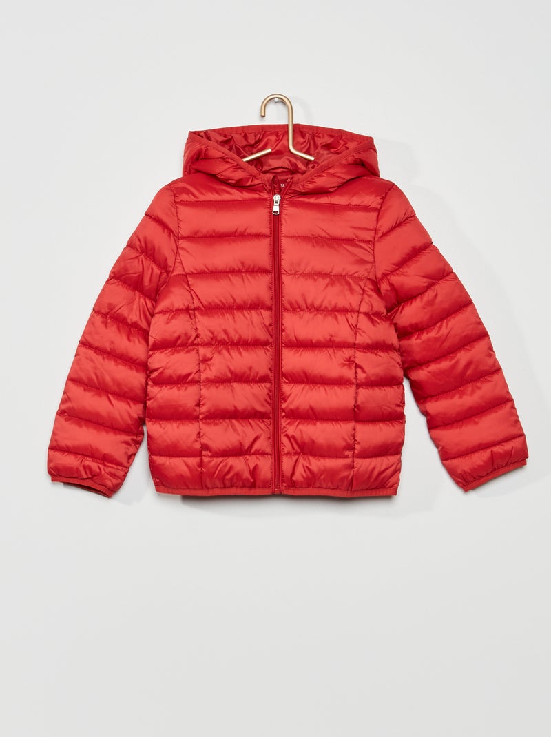 Anorak liso acolchado rojo - Kiabi