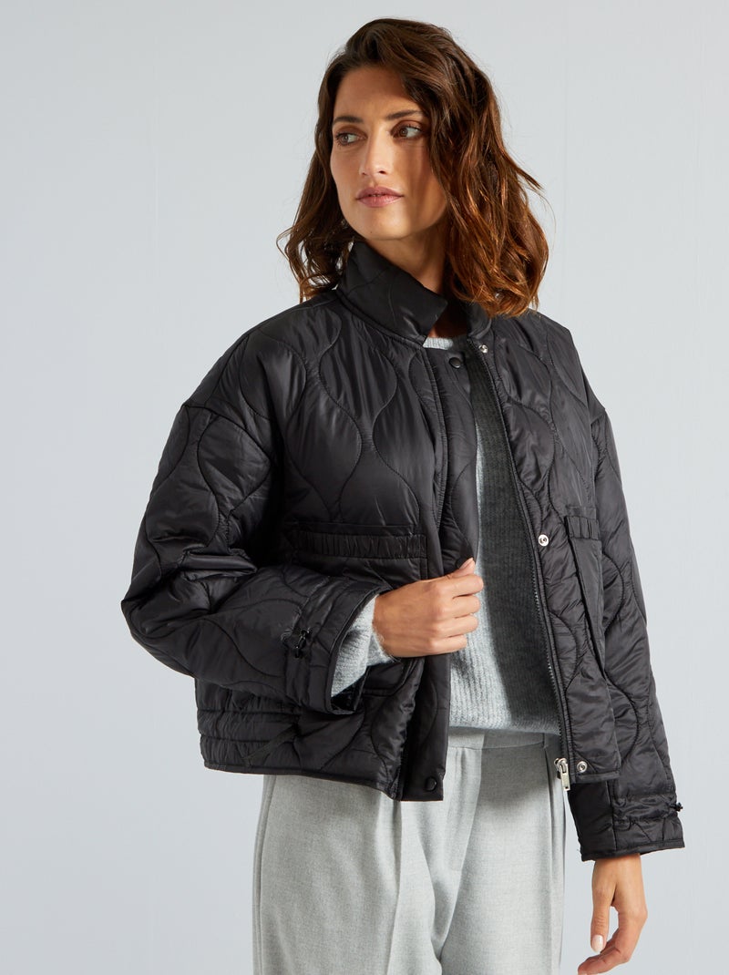 Anorak liso negro - Kiabi